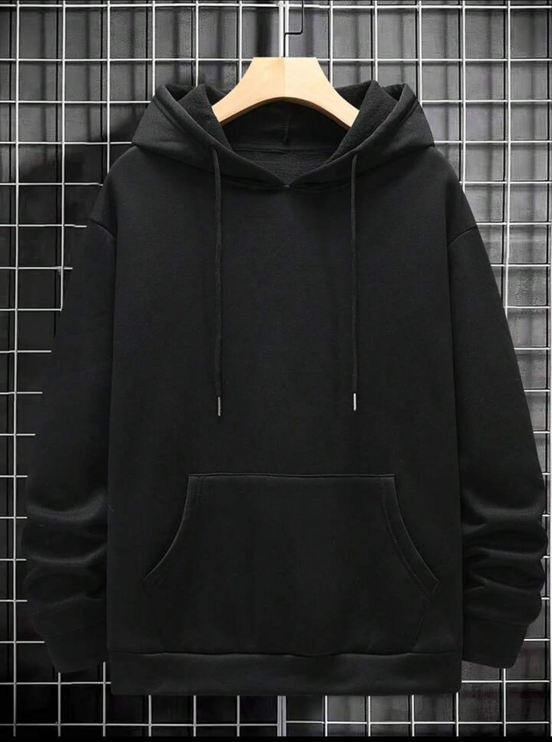 1 Pc Men's Fleece Plain Hoodie