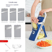 ADJUSTABLE 5-IN-1 VERTICAL VEGETABLE CUTTER & SHREDDER